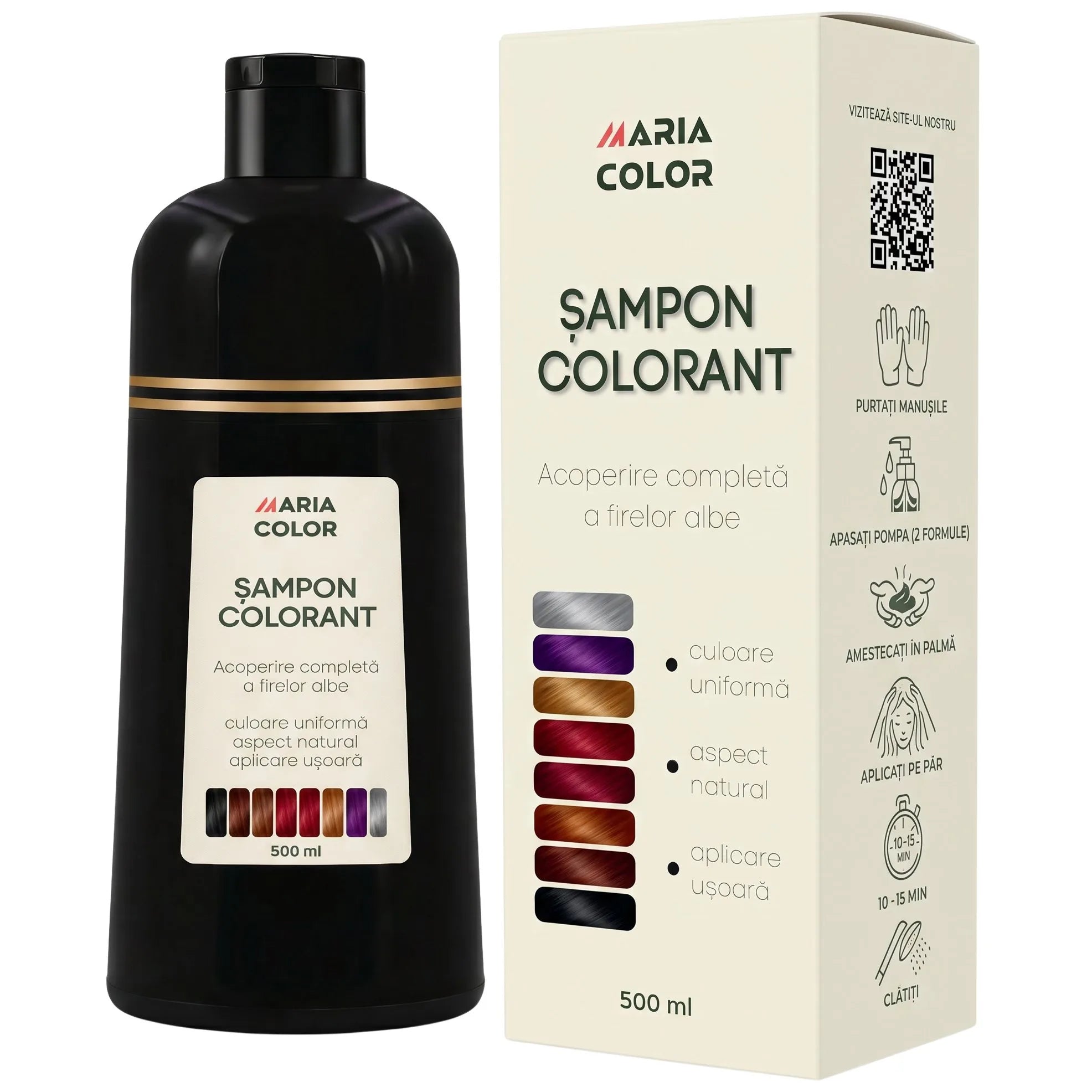 Vopsea de Păr Șamponabilă, 500ml - MARIACOLOR